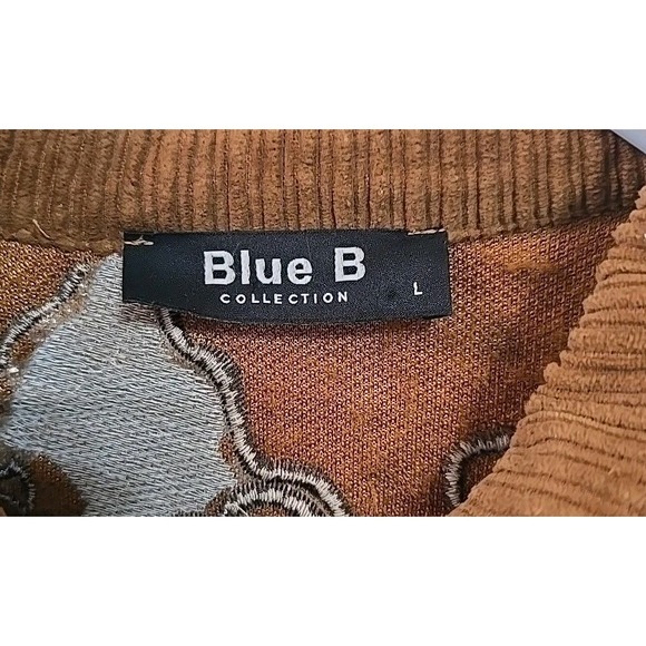 Blue B Women's Shacket Jacket Corduroy W/Sherpa Top Brown Rough Hem Sz L‎ Button - Picture 7 of 16